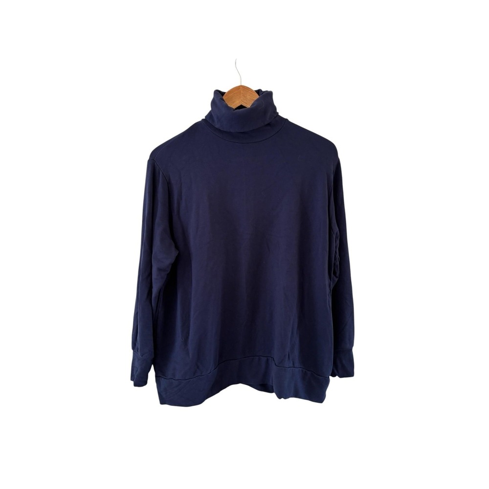 Majestic Filatures Turtleneck‎ Tee Shirt Womens Size 1/XS Navy Blue Minimalist